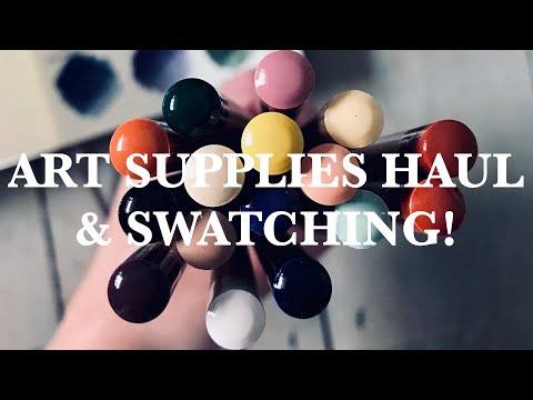 Art Supplies Haul & Swatching! ✶ The one in which I'm traumatised by a pencil sharpener...