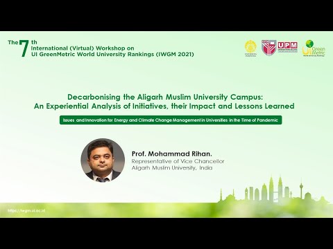 Prof. Mohammad Rihan, Representative of Vice Chancellor, Aligarh Muslim University, India