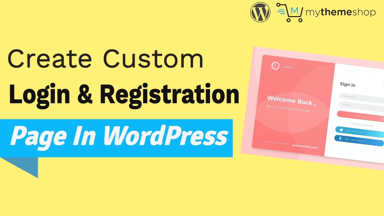 Creating Custom WordPress Login and Registration Page With a Plugin - WordPress Tutorial