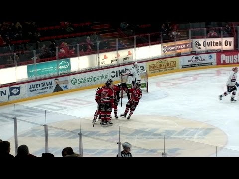 Ässät-Hifk 8.1.2016. Niko Ojamäen 2-1 maali !!