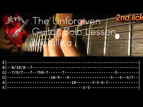 The Unforgiven Guitar Solo Lesson - Metallica (with tabs)