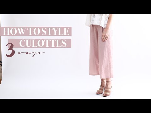 Three ways to wear culottes