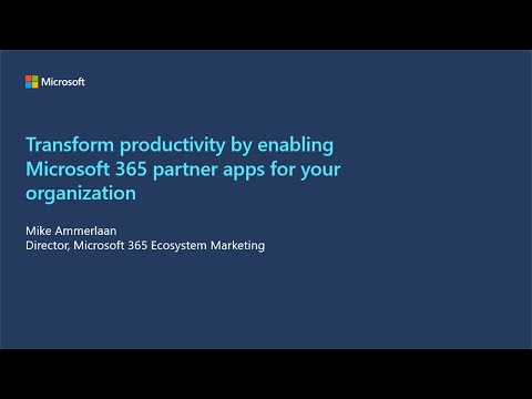 Transform productivity by enabling Microsoft 365 partner apps for your organization