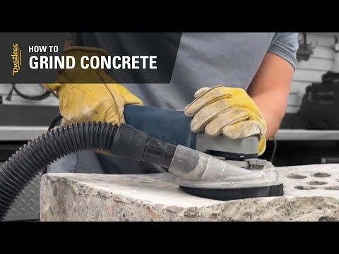 Part of a video titled How to Grind Concrete with an Angle Grinder | Dustless Technologies