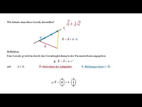 Mathe 12: Geometrie, Geraden, Einführung