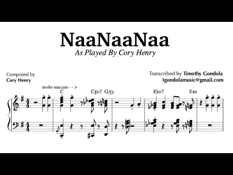Cory Henry| NaaNaaNaa Piano Transcription