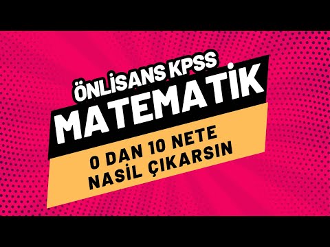 Önlisans kpss matematik 10 nete nasıl çıkarsın | önlisans matematik