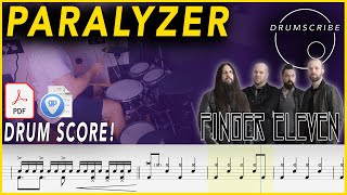 Download lagu Paralyzer - Finger Eleven | DRUM SCORE Sheet Music | #330 DRUMSCRIBE mp3
