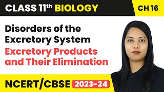 Disorders of the Excretory System - Excretory Products and Their Elimination | Class 11 Biology CBSE