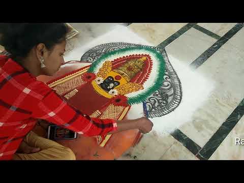 portrait rangoli design mahalakshmi goddess by rajashri junnarkar