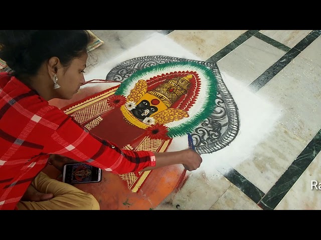 Portrait rangoli design mahalakshmi goddess by rajashri junnarkar