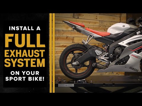 How to Install a Full Exhaust System on a Sport Bike | On The Lift