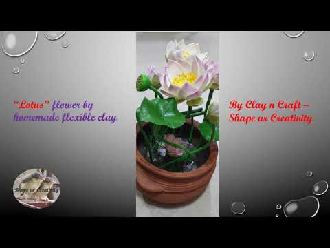 Lotus by homemade flexible clay..DIY (#Shorts)