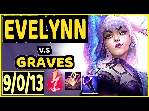AGURIN (EVELYNN) vs GRAVES - 9/0/13 KDA JUNGLE CHALLENGER GAMEPLAY - EUW