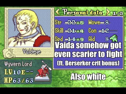 Ch26 Vaida is somehow stronger | No Redundancy FE7 Ch26