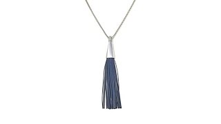 Roberto by RFM "Frangia" Leather Tassel 283/4" Necklace