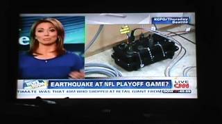 "EARTHQUAKE AT NFL PLAYOFF GAME?"