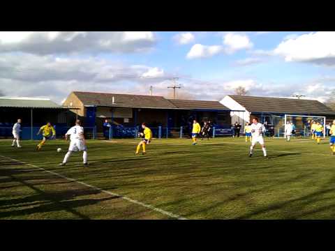 Steve Heaton shot over bar. Glossop North End vs Barnoldswick.19/3/11