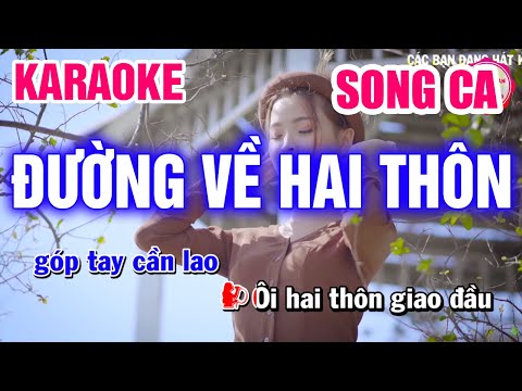Karaoke Đường Về Hai Thôn Song Ca Nhạc Sống (Cha Cha Cha) | Mai Thảo Organ