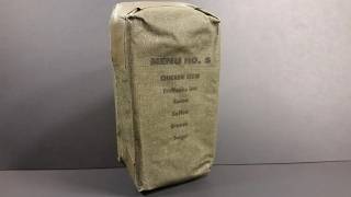 1964 US Food Packet Long Range Patrol Ration Review Chicken Stew MRE Testing