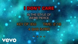 Webb Pierce - I Don&#39;t Care (Karaoke)