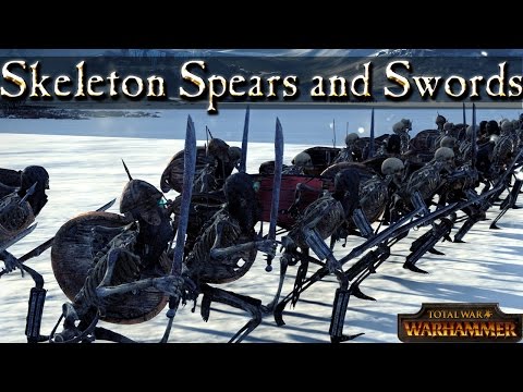 Skeleton Spears and Swords vs Empire Spears - Total War Warhammer