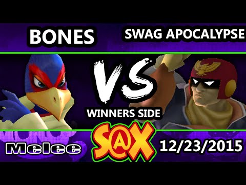 S@X 129 - Bones (Falco) Vs. Swag Apocalypse (Captain Flacon) SSBM Tournament - Smash Melee