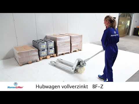 Hanselifter Hubwagen BF-Z verzinkt Gabellänge 1150mm Tragkraft 2000kg-youtube_img