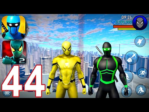 Blue Ninja, Superhero Vs Power Spider 2 - Gameplay Walkthrough Part 44 - Gangster City(iOS, Android)