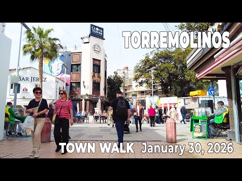 Torremolinos January 30, 2026 Town Walk Malaga Costa del Sol Spain [4K]
