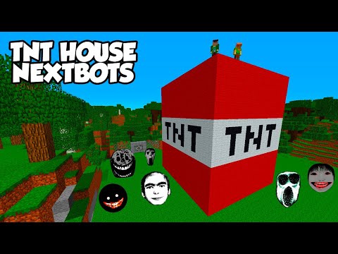 SURVIVAL IN TNT HOUSE WITH 100 NEXTBOTS in Minecraft - Gameplay - Coffin Meme