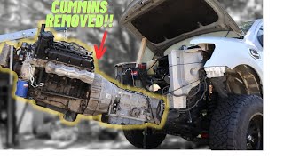 Pulling the 5.0 Cummins out of the Titan