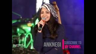 Anushka Sharma singing Bedu Pako in NDTV jai jawan for garhwal rifles