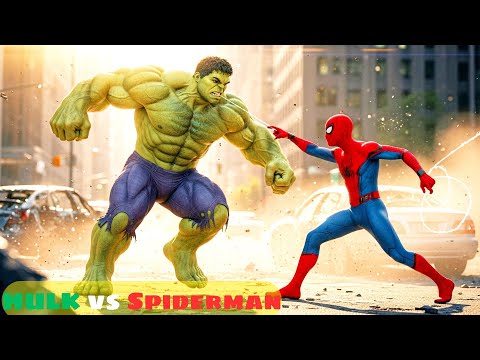 HULK vs SPIDERMAN in a battle to protect SHE HULK