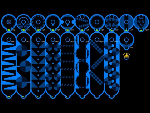 19 Times Elimination - Spinning Marble race in Algodoo