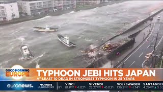 Typhoon Jebi hits Japan
