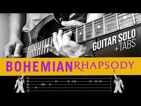 BOHEMIAN RHAPSODY Guitar Solo Lesson - QUEEN (with Tabs)