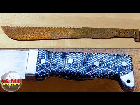 Rusty Sawback Machete Restoration
