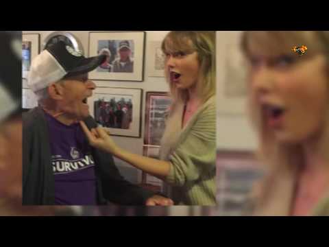 Här överraskas 96-åringen av Taylor Swift