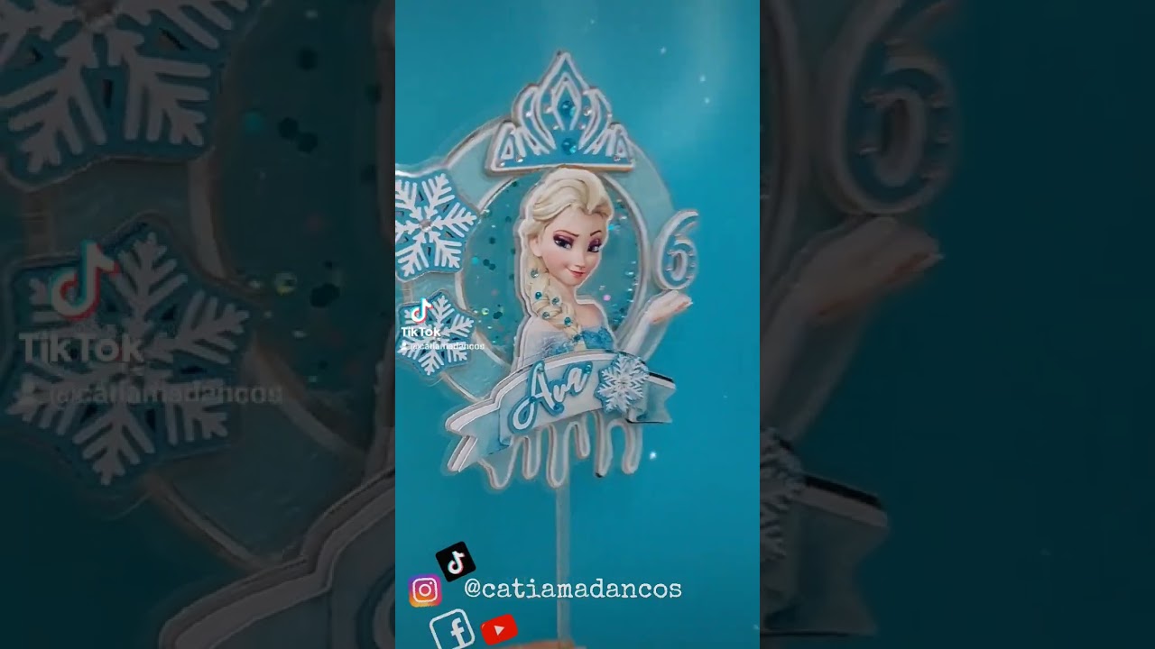 Topo de Bolo/Caketopper #caketoppershaker #caketoppers #caketopperidea #cricutmade #partydecor #cute