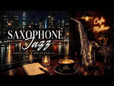 Saxophone Jazz Rainy Night ☔ Nostalgic & Melancholic Smooth Jazz for Relax, Study & Sleep