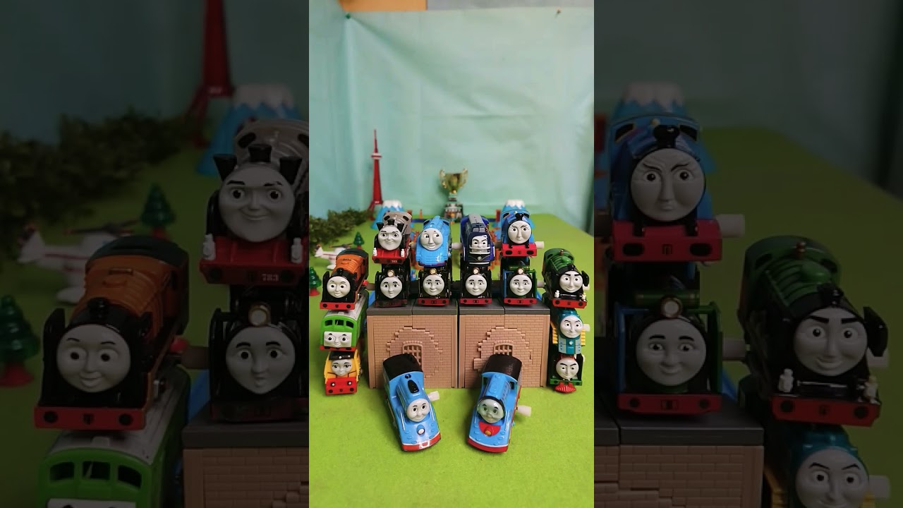 カプセルプラレール きかんしゃトーマス ヒロのふるさと日本の風景編で競争するよ❤️ トーナメント予告編２ おもとーいomotoyka2see