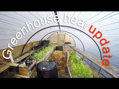 Passively Heating A Greenhouse - Compost And Thermal Mass - UPDATE