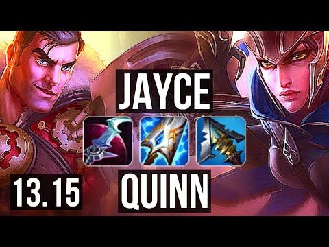 JAYCE vs QUINN (TOP) | Quadra, 6 solo kills, 600+ games, Godlike | KR Master | 13.15