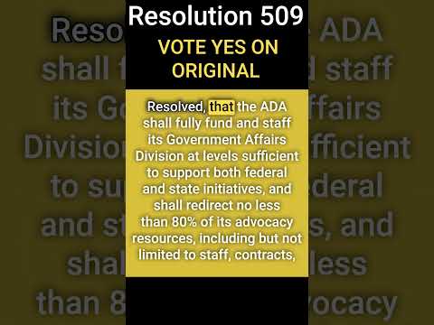 ADA 2025 HOD Resolution 509 - ADVOCACY IS PRIORITY  #dentistlife #americandentalassociation