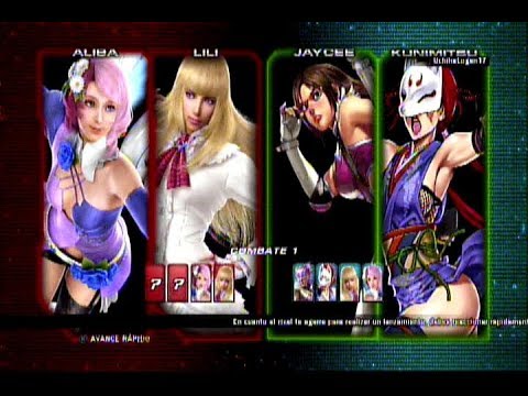 10 Jayce , Kunimitzu,Lili y Alisa VS Lili y Alisa , Leo y King -Tekken Tag Tournament 2