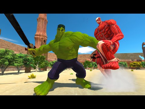 Great War The Hulk vs Colossal Titan - Animal Revolt Battle Simulator