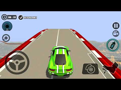 Impossible Car Tracks 3D - Green Car Driving Impossible Stunts Levels 21 to 23 Completed Gameplay