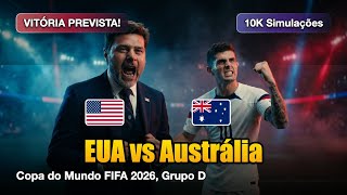 EUA vs Austrália | Copa do Mundo FIFA-2026, Simulação por IA 10 mil vezes