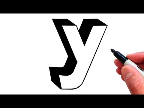 How to Draw Letter y  in Lowercase 3D  Patricia C Jameson